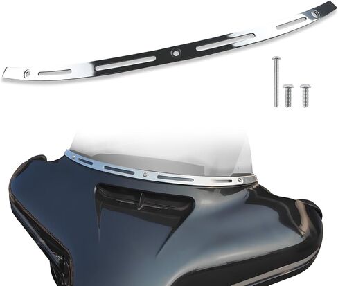 الزجاج الأمامي لزجاج الشارع 96-13 ، مقطوعة الزجاج الأمامي غير القابل للصدأ من Harley Tri Glide Glide Electra Glide Ultra Classic CVO 1996-2013 in Saudi Arabia
