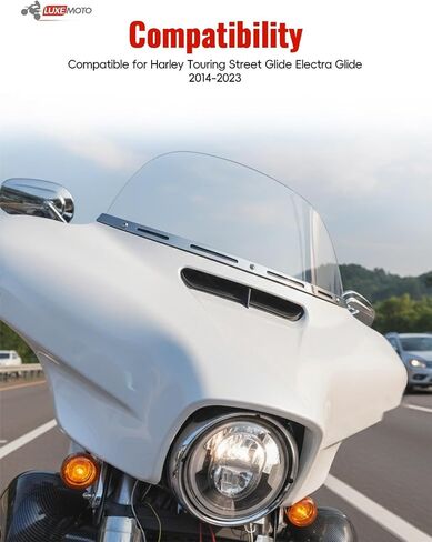 الزجاج الأمامي لزجاج الشارع 96-13 ، مقطوعة الزجاج الأمامي غير القابل للصدأ من Harley Tri Glide Glide Electra Glide Ultra Classic CVO 1996-2013 in Saudi Arabia
