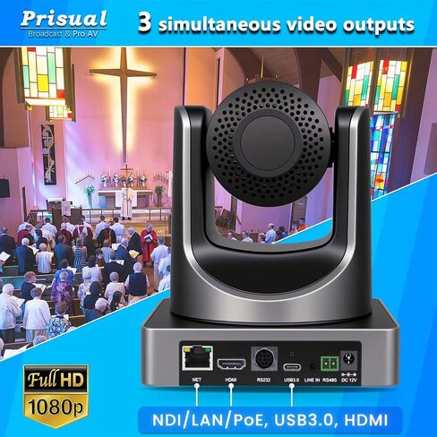 HDMI PTZ Camera 20x Optical Zoom Full HD 60P with Network USB3.0 PTZ Camera for Church Services Worship Education PoE Support in Saudi Arabia