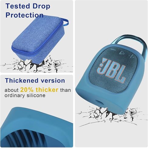 YouKnow Silicone Cover and Travel Case for JBL Clip 5 Ultra Portable Bluetooth Speaker, with Removable Strap Attach to Bike Golf Cart Boat (Purple) in Saudi Arabia