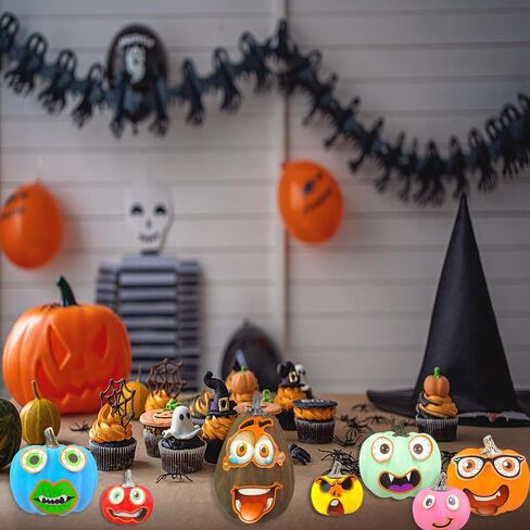 Jiabnukkn Dumpkin Decorations Halloween Halloween For Kids 10pcs Paint الخاص بك قرع اليقطين الاصطناعي الخاص بك بلاستيك بلاستيك ألعاب هدية للأطفال ديي عيد الشكر ديكور القرع in Kuwait