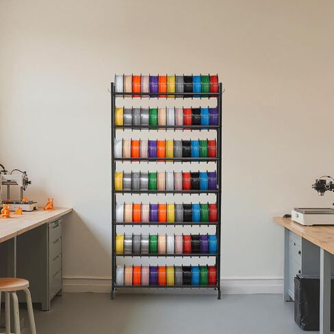 VEVOR 3D Printer Filament Storage Rack, 5 Tier Heavy Duty Storage Shelves for 3D Printing Filaments, Filament Spool Holders Racks for 3D Printing Studio, Home Studio, Office, Workshop (Shelf Only) in Saudi Arabia