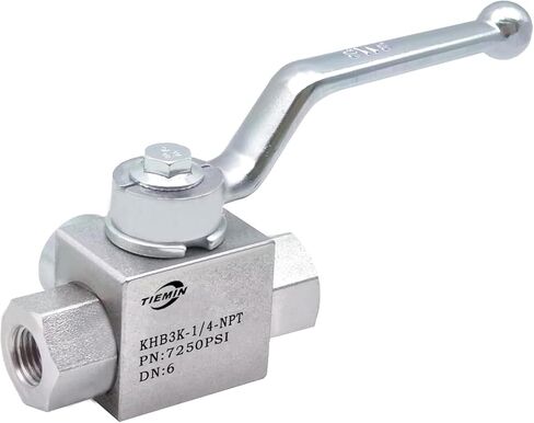 صمام كرة هيدروليكي عالي الضغط العام 1/4 "" NPT ، 3 طريق صمام الكرة ، 1/4 بوصة الصمام الهيدروليكي 7250 رطل (500 بار in Kuwait