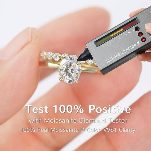 1.5CT Moissanite Wedding Ring Set for Women Oval Cut D Color VVS1 Moissanite Bridal Set Wedding Bands S925 Sterling Silver with 9K Gold Plated Genuine Moissanite Engagement Rings for Her Size 4-9 in Saudi Arabia