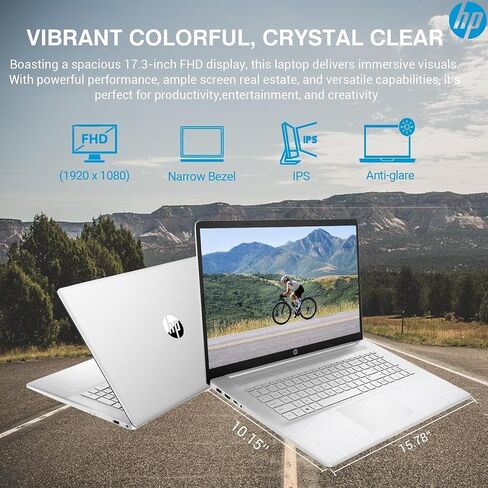 HP 17 بوصة كمبيوتر محمول 2025 ، 17.3 "HD+ شاشة تعمل باللمس ، ترخيص Office Pro Lifetime ، ذاكرة وصول عشوائي 64 جيجا بايت ، 2 تيرابايت SSD ، AMD Ryzen 5 7430U ، AMD Radeon Graphics ، Copilot-AAI ، Wi-Fi 6 ، Windows 11 Pro ، W/Acesalories in Kuwait