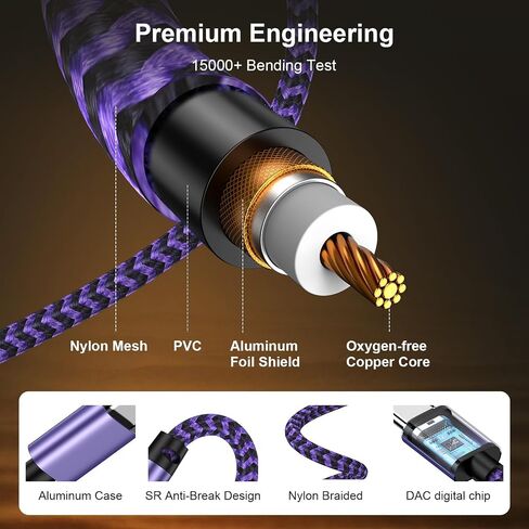 Samsung USB C to 3.5mm Audio Aux Cable, 3FT Headphone Jack to USB C Adapter for Samsung Galaxy A16/S25 Ultra/S24/S23/S22/S21/S20/A15, Type C Aux Cord for Car HiFi Audio Dongle Cable for iPhone 16e/15 in Saudi Arabia