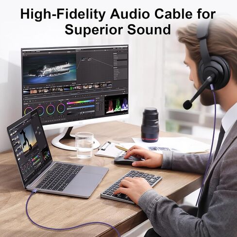 Samsung USB C to 3.5mm Audio Aux Cable, 3FT Headphone Jack to USB C Adapter for Samsung Galaxy A16/S25 Ultra/S24/S23/S22/S21/S20/A15, Type C Aux Cord for Car HiFi Audio Dongle Cable for iPhone 16e/15 in Saudi Arabia