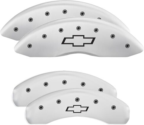 MGP Brake Caliper Covers Compatible with 2019-2025 Chevrolet Silverado, Tahoe, Suburban - Red Powder-Coated Finish, Engraved Chevy Logo, Aluminun Front and Rear Caliper Covers (Set of 4) in Saudi Arabia