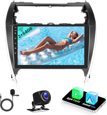 4+64GB Android 15 Car Stereo for Toyota Camry 2012-2014 Wireless Carplay Android Auto 10" Touch Screen Car Radio Dash Kit with GPS WiFi Bluetooth SWC DSP EQ Mirror Link Backup Camera in Saudi Arabia