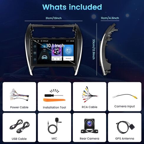 4+64GB Android 15 Car Stereo for Toyota Camry 2012-2014 Wireless Carplay Android Auto 10" Touch Screen Car Radio Dash Kit with GPS WiFi Bluetooth SWC DSP EQ Mirror Link Backup Camera in Saudi Arabia