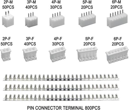 460pcs jst ph connector kit 2،3،4،5،6 pin connector مستقيمة مستقيم من الذكور/الإناث وموصلات لوحة الدوائر لأردوينو ، إلكترونيات ديي واستخدام المنزل in Kuwait