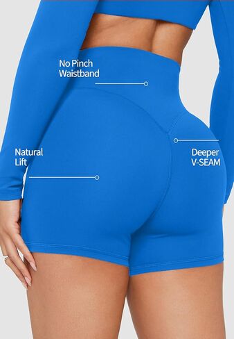 شورتات راكب الدراجة النارية Olmlmt للنساء عالية الخصر in Kuwait