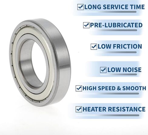 ACROPIX 1060ZZ محامل الكرات الأخدود العميق محامل مشحم ختم معدني مزدوج 6x10x3 مللي متر لهجة فضية in Kuwait
