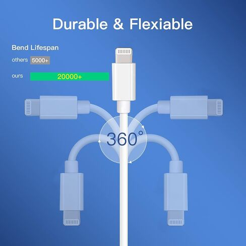 20W USB C Charger Charger 10 FT [MFI Certified] متوافق مع iPhone 14 13 12 11 XS XR x 8 iPad ، 2 Pack PD Wall Charger مع كابل Lightning Clate C -Type (الأسود) 2. in Kuwait