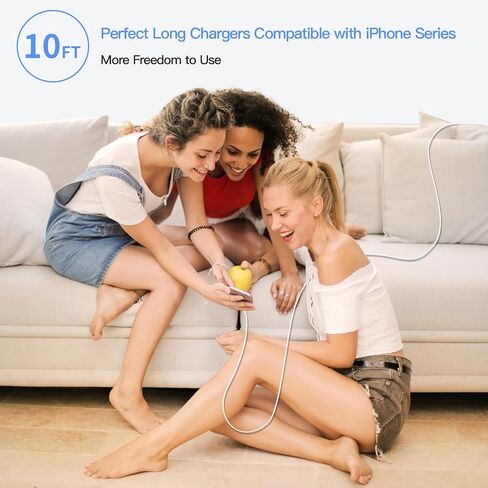 20W USB C Charger Charger 10 FT [MFI Certified] متوافق مع iPhone 14 13 12 11 XS XR x 8 iPad ، 2 Pack PD Wall Charger مع كابل Lightning Clate C -Type (الأسود) 2. in Kuwait