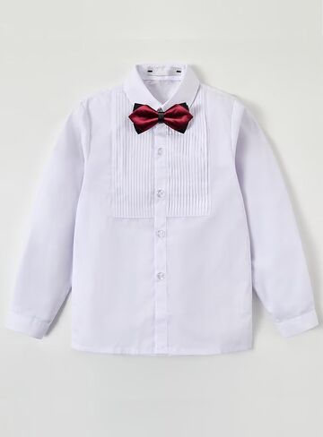 Boys Suit Formal Kids Wedding Outfit 3 Piece Slim Fit Boys Suit Vest Pants Shirt Set with Tie in Kuwait