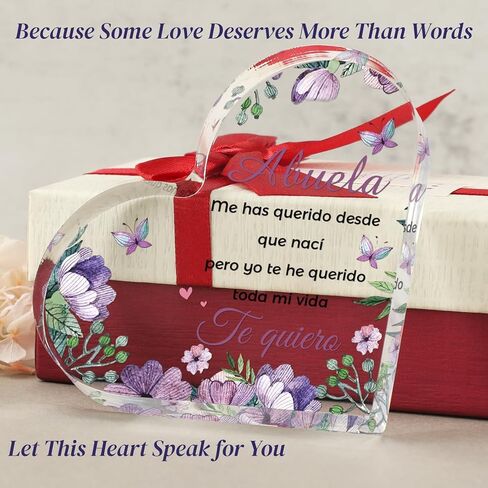 لوحات زخرفية من الأكريليك الإسباني للجدة، هدايا بارا أبويلا، هدية أبويلا، هدية بارا أبويلا، هدايا الجدة الإسبانية، هدية ديا دي لا مادري أبويلا، هدية أبويلا كومبليانوس، شفافة in Kuwait