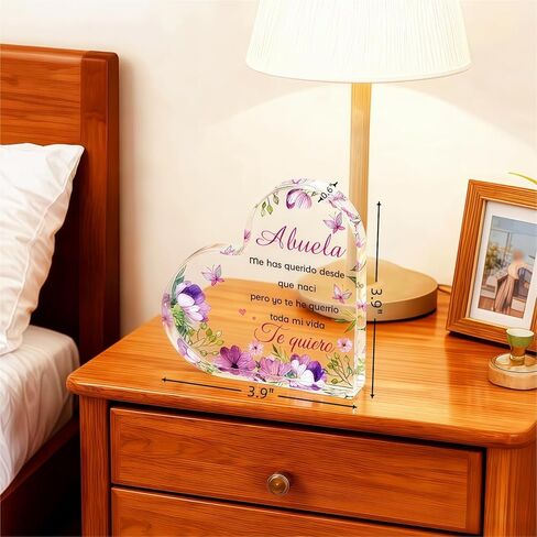 لوحات زخرفية من الأكريليك الإسباني للجدة، هدايا بارا أبويلا، هدية أبويلا، هدية بارا أبويلا، هدايا الجدة الإسبانية، هدية ديا دي لا مادري أبويلا، هدية أبويلا كومبليانوس، شفافة in Kuwait