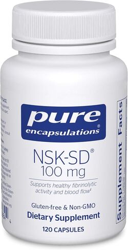 Pure Encapsulations NSK-SD - 100 mg Nattokinase - for Normal Blood Circulation - Supports Fibrinolytic Activity* - Gluten Free & Non-GMO - 60 Capsules in Kuwait