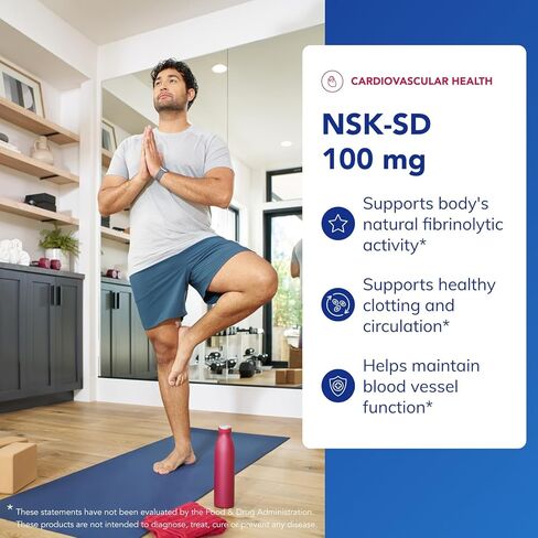 Pure Encapsulations NSK-SD - 100 mg Nattokinase - for Normal Blood Circulation - Supports Fibrinolytic Activity* - Gluten Free & Non-GMO - 60 Capsules in Kuwait