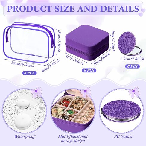 48 Pcs Spa Party Favors for Girls Pink Sleepover Party Supplies 6 Bow Headband 12 Wristband 6 Scrunchies 6 Hair Clip 6 Jewelry Case 6 Makeup Bag 6 Mirror for Bridesmaid Proposal Return Gifts in Kuwait