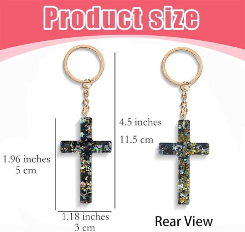 Cross Keychain, Religion Jesus Keyring Christian Gifts, Women Charm for Purse Handbags Backpacks, Small delicate accessories in Kuwait