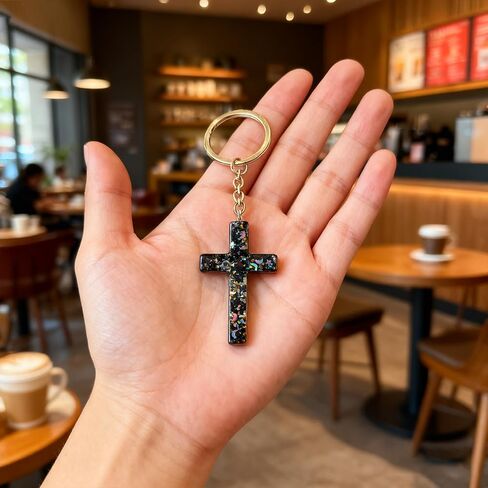 Cross Keychain, Religion Jesus Keyring Christian Gifts, Women Charm for Purse Handbags Backpacks, Small delicate accessories in Kuwait