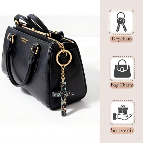 Cross Keychain, Religion Jesus Keyring Christian Gifts, Women Charm for Purse Handbags Backpacks, Small delicate accessories in Kuwait