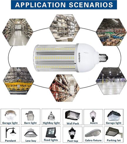 300W Equivalent LED Corn Light Bulb 5000 Lumen 5000K 30W Large Area Cool Daylight White E26/E27 Medium Base for Outdoor Indoor Garage Warehouse Factory Workshop Street Backyard (30 Watts 1Pack) in Saudi Arabia