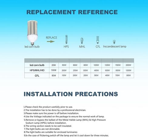 300W Equivalent LED Corn Light Bulb 5000 Lumen 5000K 30W Large Area Cool Daylight White E26/E27 Medium Base for Outdoor Indoor Garage Warehouse Factory Workshop Street Backyard (30 Watts 1Pack) in Saudi Arabia
