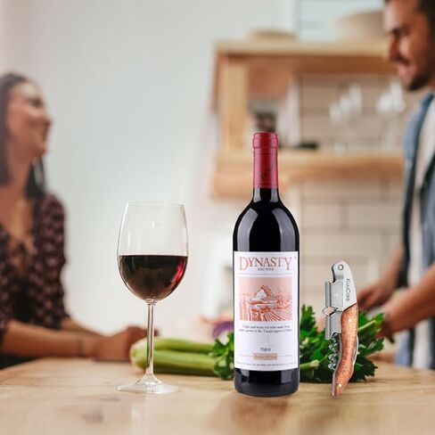نادل النادل المباراة الافتتاحية Corkscrew ، فتيان زجاجة نبيذ فولاذ مقاوم للصدأ 420 مع مزيل القطع والغطاء ، مفتاح نبيذ يدوي مزدوج المفصلي للزاحفين ، الخوادم ، النوادل والاستخدام المنزلي ، الفضة in Kuwait