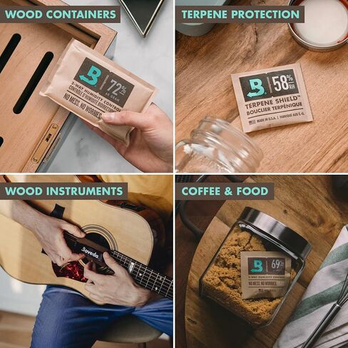 Boveda 65% Two-Way Humidity Control Packs For Aging & Long-Term Storage in Plastic & Wood Boxes – Size 60 – 20 Pack – Moisture Absorbers – Humidifier Packs – Hydration Packets in Resealable Bag in Saudi Arabia