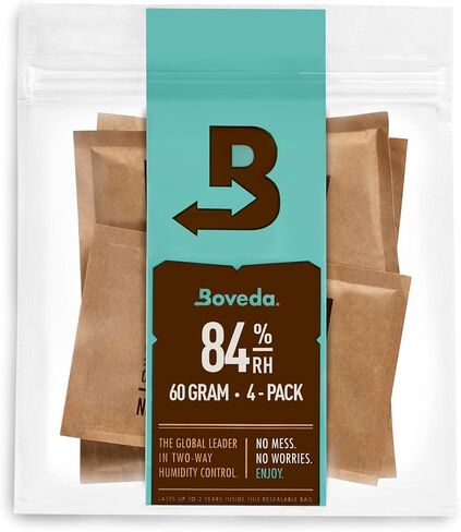 Boveda 65% Two-Way Humidity Control Packs For Aging & Long-Term Storage in Plastic & Wood Boxes – Size 60 – 20 Pack – Moisture Absorbers – Humidifier Packs – Hydration Packets in Resealable Bag in Saudi Arabia