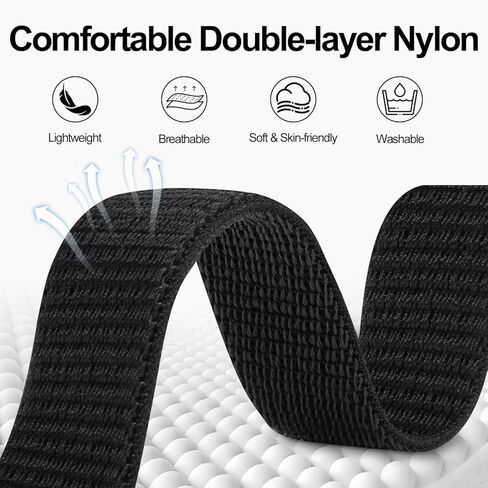 20 ملم سبورت كاحل/ذراع شريط متوافق مع Garmin Vivoactive 6/Vivoactive 5/3/3 Music ، حزام ساعة نايلون ذات العضلة ذات الرأسين الناعمة لفيني SQ 2 & Forerunner 165/55/245/645 MUSIC WOMENS MEN in Kuwait