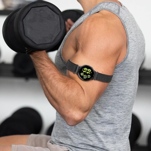 20 ملم سبورت كاحل/ذراع شريط متوافق مع Garmin Vivoactive 6/Vivoactive 5/3/3 Music ، حزام ساعة نايلون ذات العضلة ذات الرأسين الناعمة لفيني SQ 2 & Forerunner 165/55/245/645 MUSIC WOMENS MEN in Kuwait