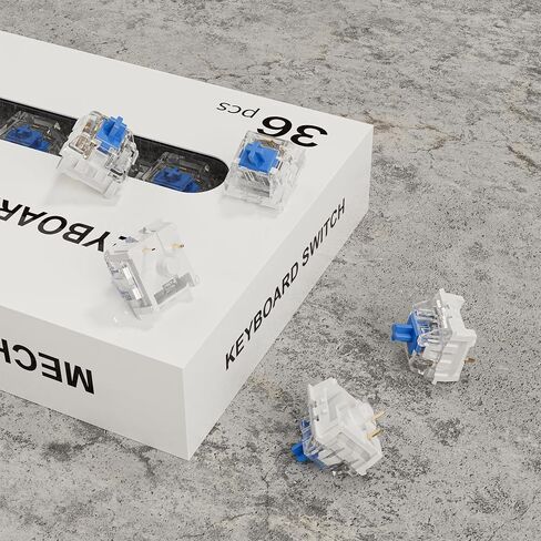 Zhouwang 72PCS Blue Switches,3 Pin Replacement Dustproof Mechanical Keyboards Switches, Suitable clicker for 3D Prints and Gaming Keyboards in Kuwait
