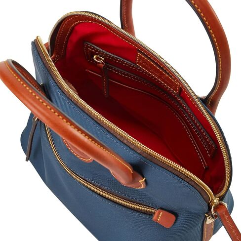 Dooney & Bourke Satchel Handbags for Women, Domed Nylon Bag with Leather Handles & Removable Crossbody Strap in Kuwait