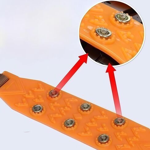 10 Universal Double-row spiked tracked snow chains with Storage Bag and Tools, Tyres 165-265 mm for Car Truck SUV, Anti-Slip Adjustable Emergency wear-resistant TPU anti-skid chains. (spd) in Kuwait