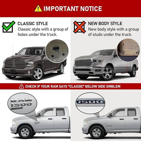 Running Boards Side Steps Compatible with 2009-2018 Dodge Ram 1500 Quad Cab, 2010-2024 Ram 2500 3500 Quab Cab (Incl.2019-2024 Classic). 73 Inch Carbon Steel Step Bars. in Saudi Arabia