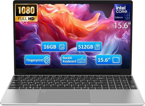 16 Inch Laptop Computer for Business Student,AMD Ryzen3 3250U(Up to 3.5GHz,Beats N95),1920×1200 FHD IPS Display,16GB RAM 512GB SSD,1MP Webcam,WiFi,HDMI,USB,Type-C,Backlit Keyboard,Fingerprint,Numpad in Saudi Arabia