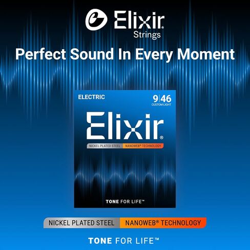 Elixir® Strings Electric Guitar Strings with NANOWEB® Technology, Light (.010-.046) - Amazon Exclusive 4 Pack in Saudi Arabia