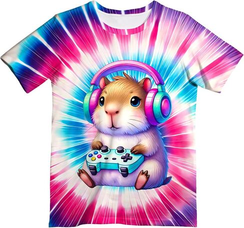 أطفال قميص صبغ الصبغة من أجل الأولاد الفتيات TIE-DYE T-Shirt Hippes Tshirt كبار الأطفال الحجم 6-16 سنة العمر in Kuwait