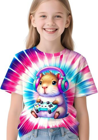 أطفال قميص صبغ الصبغة من أجل الأولاد الفتيات TIE-DYE T-Shirt Hippes Tshirt كبار الأطفال الحجم 6-16 سنة العمر in Kuwait