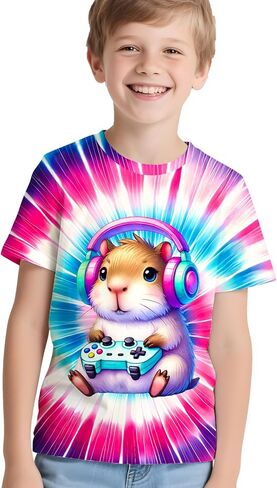 أطفال قميص صبغ الصبغة من أجل الأولاد الفتيات TIE-DYE T-Shirt Hippes Tshirt كبار الأطفال الحجم 6-16 سنة العمر in Kuwait