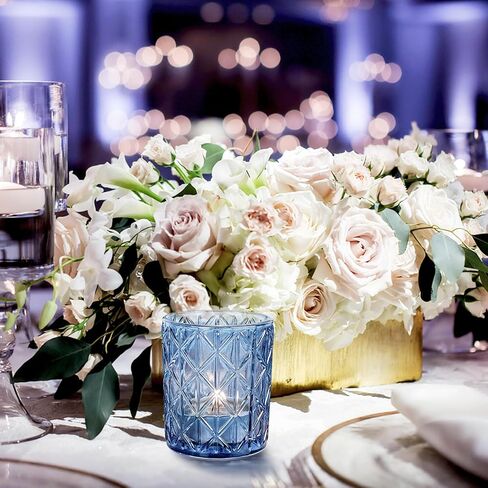 24pcs واضحة حاملي شمعة نذرية 2x2.5 بوصة - حامل الشمعة الزجاجية بكميات كبيرة لحضور الزفاف القطع المركزية ، حامل شمعة أضواء الشاي لديكور عطلة حفل الزفاف (واضح ، 24) in Kuwait