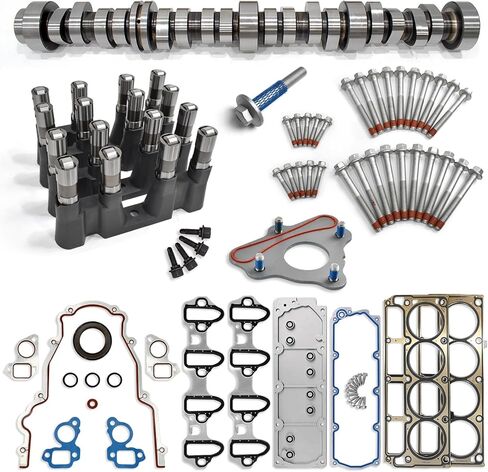 NON-AFM 5.3 Cam Kit Fit for 2007-2013 Chevrolet Avalanche Silverado 1500 Tahoe Trailblazer, GMC Sierra Yukon Envoy, Buick SAAB Isuzu, w/Timing Chain Oil Pump # M295 ES72220 in Kuwait