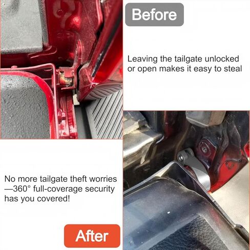 قفل خلفي مضاد للسرقة ، قفل خلفي الشاحنة يناسب F150 F250 F350 Ranger ، 6061 سبيكة الألومنيوم ، أنود ، أسود in Kuwait