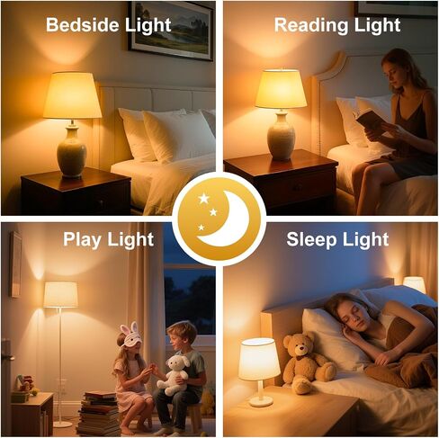 مصابيح الإضاءة الكهرمانية LED من KINUR، A19 9W (ما يعادل 60W) 1800K E26 A19 مصابيح الضوء الناعمة العنبر مصابيح الإضاءة الدافئة لغرفة النوم، والنوم الصحي، وإضاءة حضانة الأطفال، ومصابيح الإضاءة الصديقة للسلاحف 4 عبوات in Kuwait