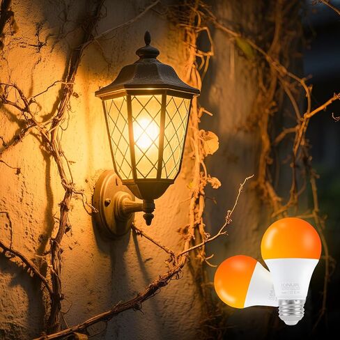 مصابيح الإضاءة الكهرمانية LED من KINUR، A19 9W (ما يعادل 60W) 1800K E26 A19 مصابيح الضوء الناعمة العنبر مصابيح الإضاءة الدافئة لغرفة النوم، والنوم الصحي، وإضاءة حضانة الأطفال، ومصابيح الإضاءة الصديقة للسلاحف 4 عبوات in Kuwait