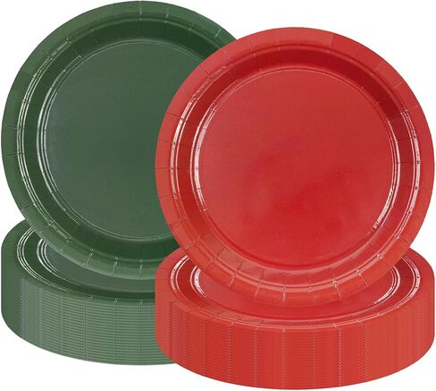 50PCS Sage Green Paper Plates - 7Inch Green Dessert Plate for Cake Salad Pizza Disposable Decoration Supplies for Anniversaries Graduation Birthday Wedding Party in Kuwait